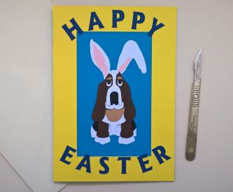 How To Make A Basset Hound Easter Bunny Using A Die Cutter Or Scalpel