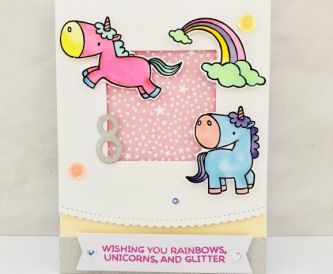 How To Make An 8th Birthday Unicorn Sparkle Card
