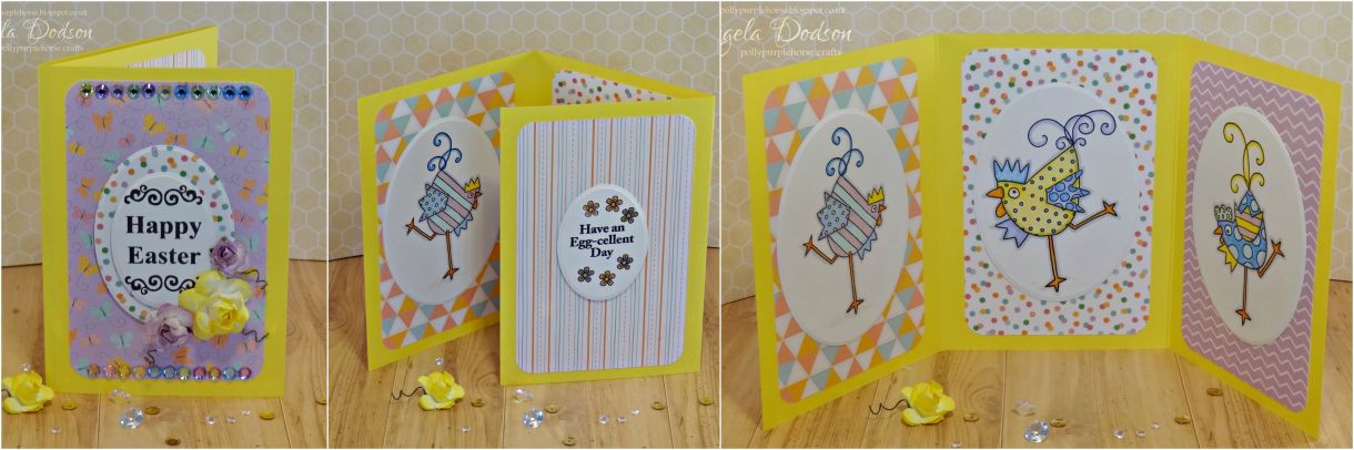 Be Funky Collage Easter Tri Fold Card