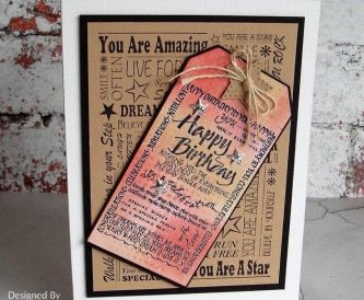 Using Word Collage Stamps Cardmaking Tutorial