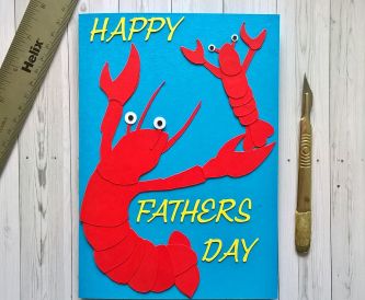 How to make a lobster fathers day card!