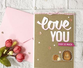 How To Make A Pink and Brown Love You Card