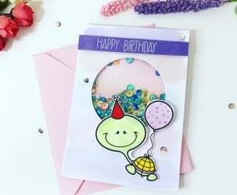 How To Make A Turtle Shaker Card