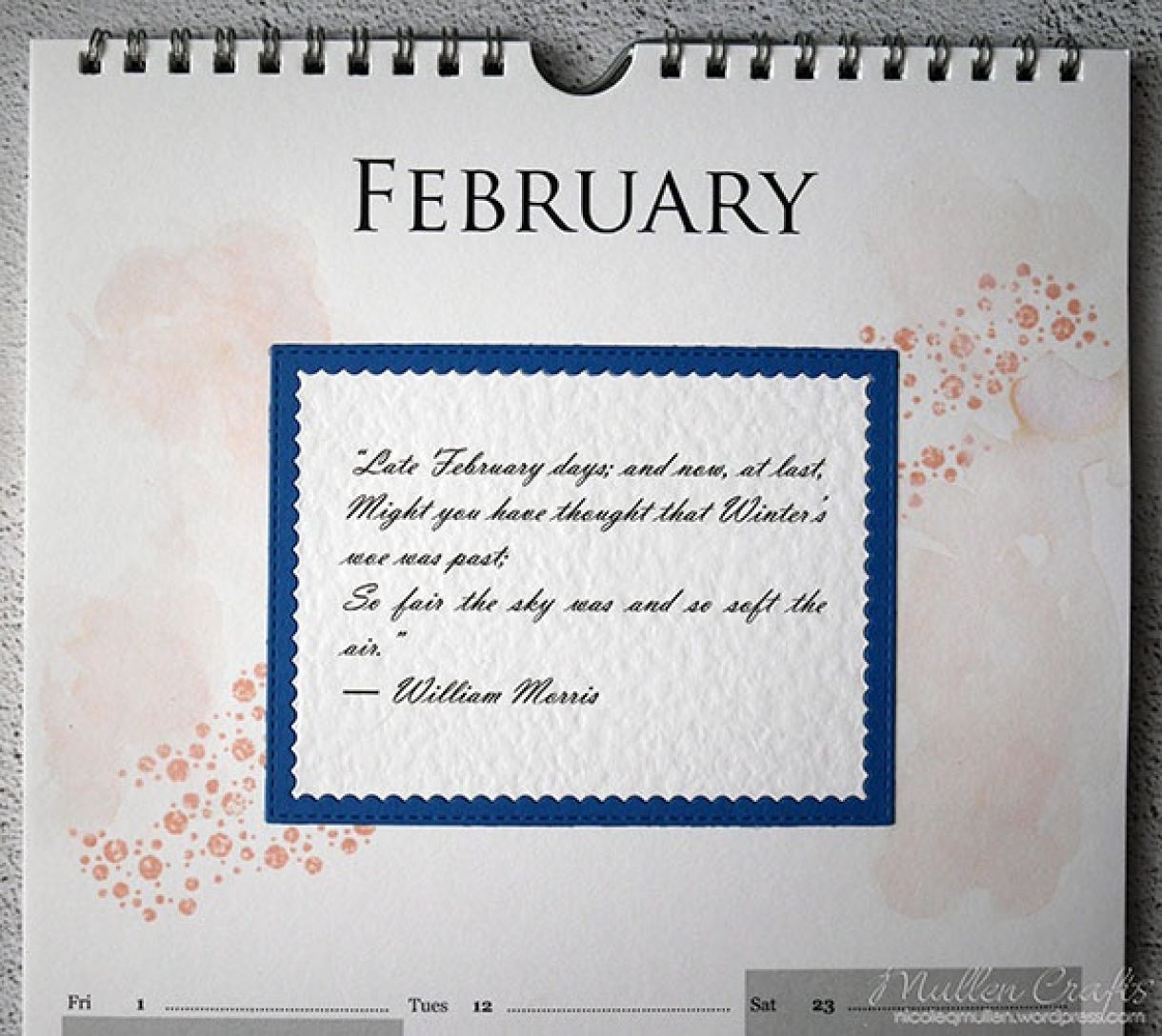 Nicole Calendar Page February 2