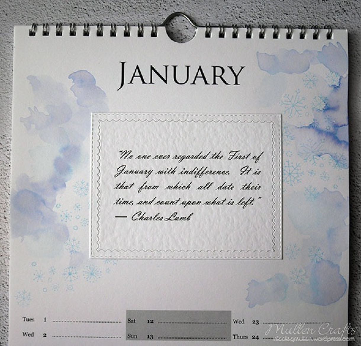Nicole Calendar Page January 2