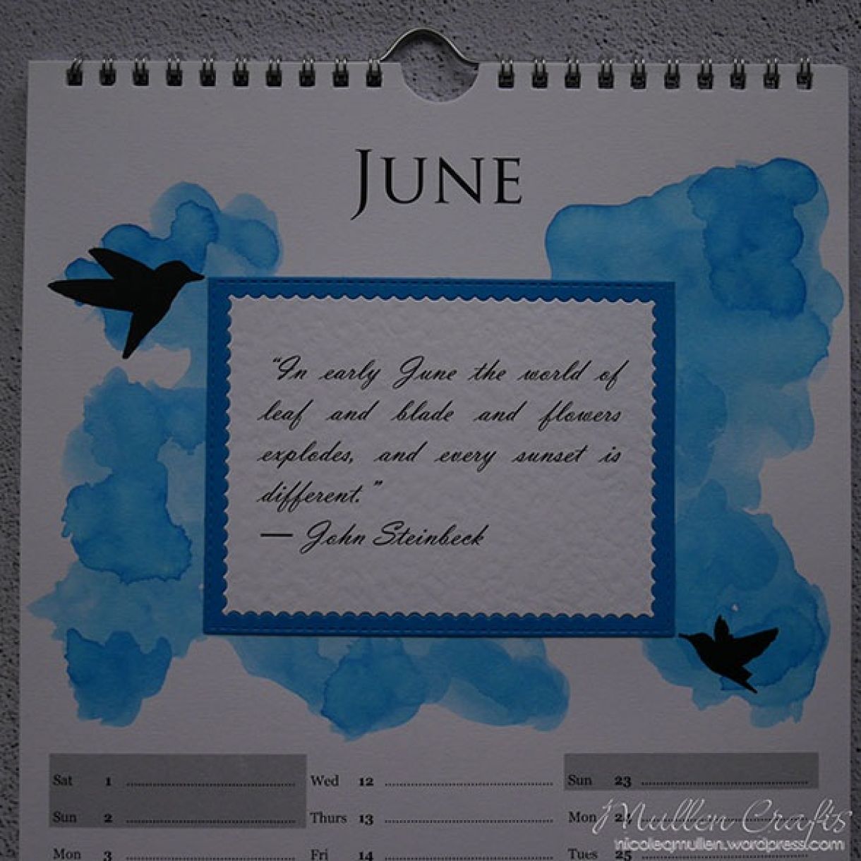Nicole Calendar Page June 2