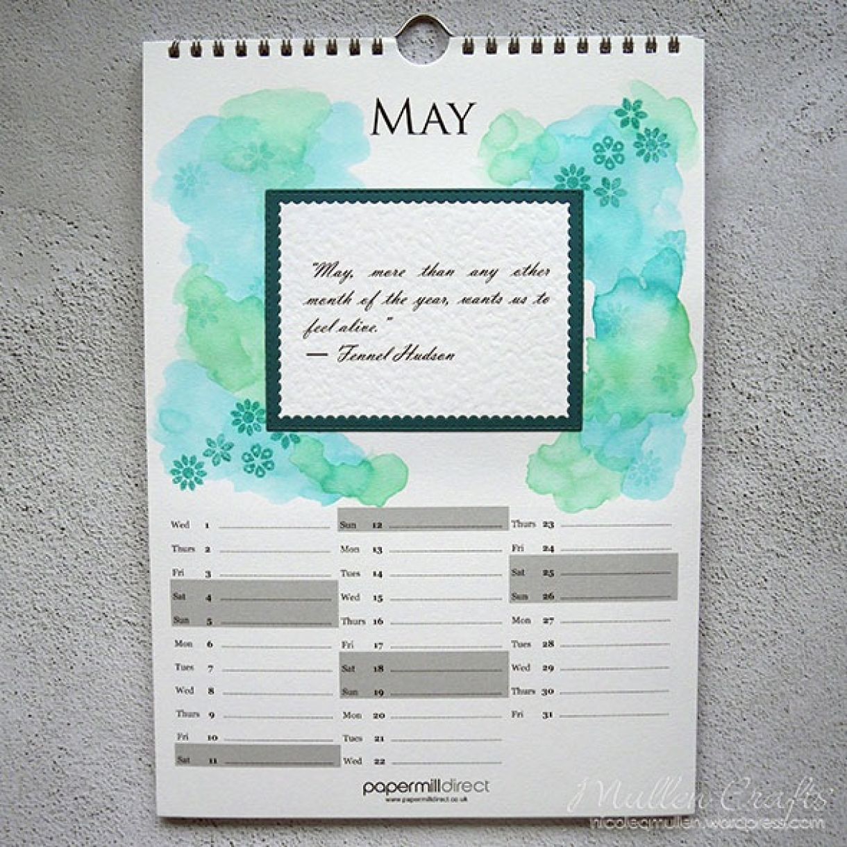 Nicole Calendar Page May 1