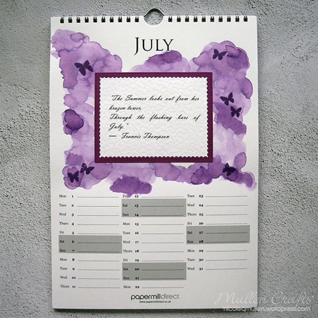 Nicole Calendar Page July 1