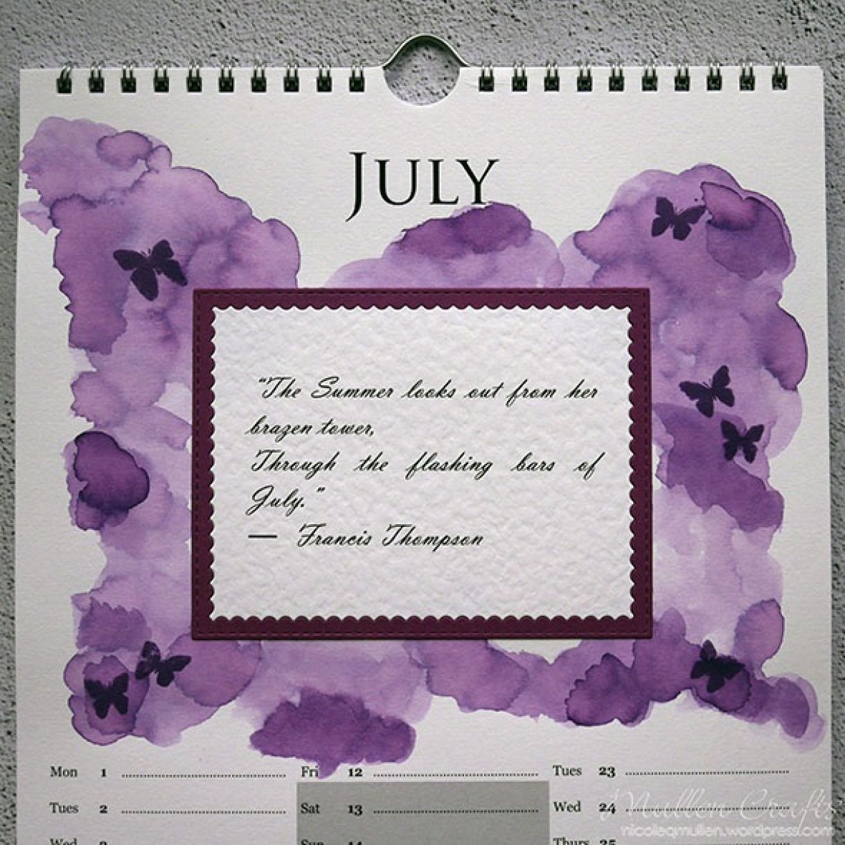 Nicole Calendar Page July 2