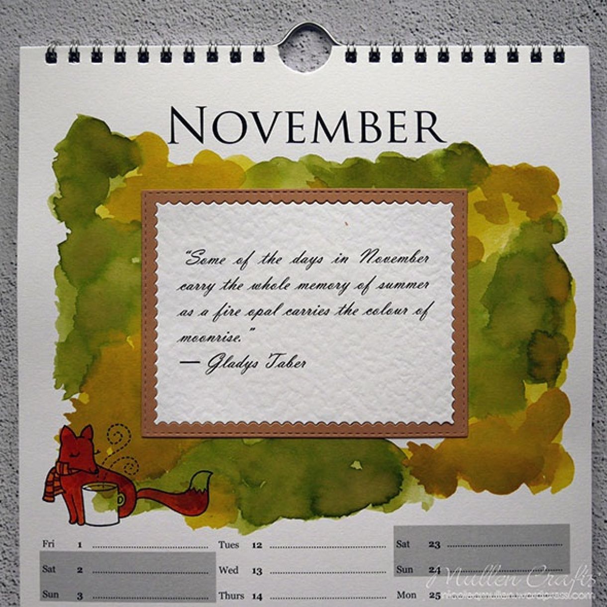 Nicole Calendar Page November 2
