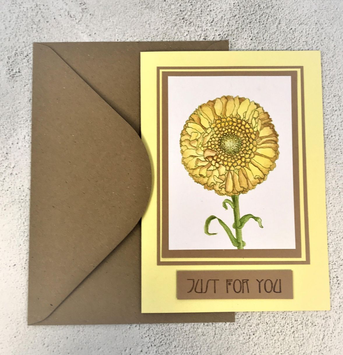 A Yellow Marigold Just For You Card 1