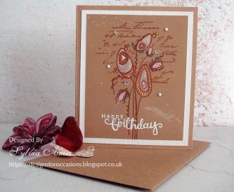One Layer Stamped Birthday Card