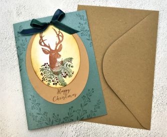 How To Make A Stag Christmas Card