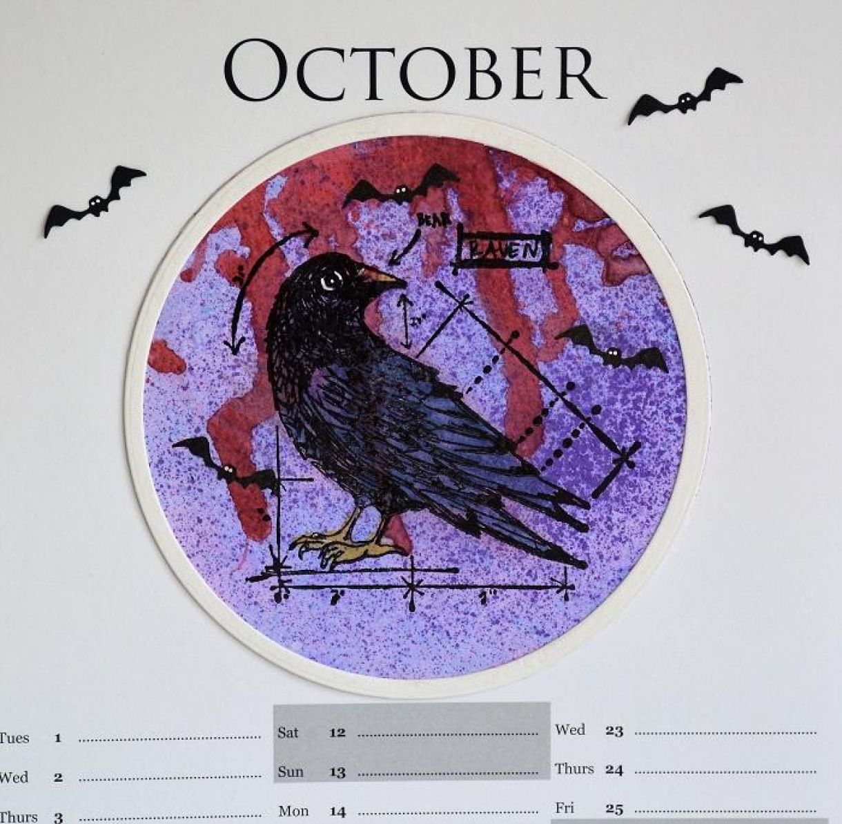 October Calendar Page Sylv 2