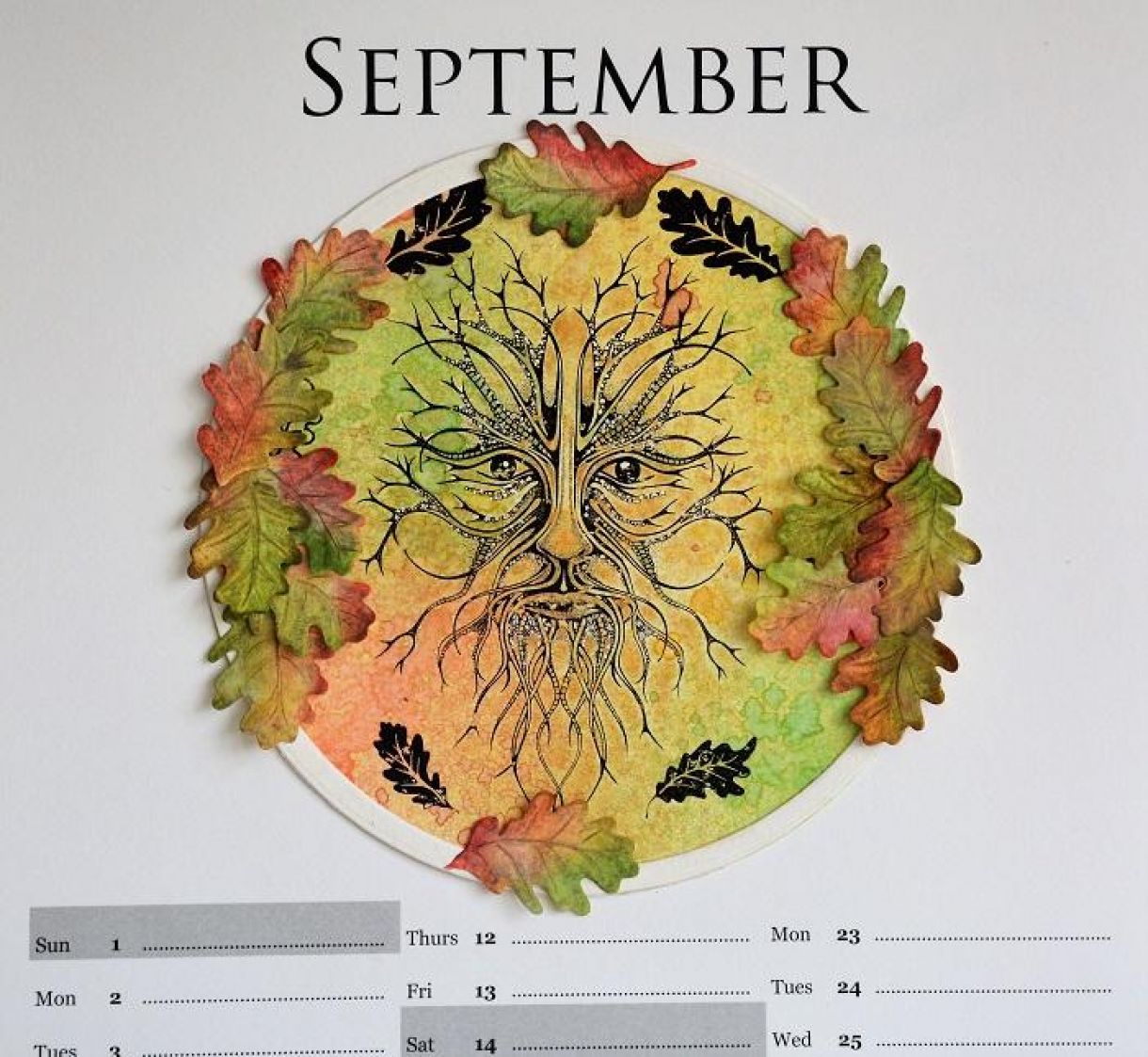 September Calendar Page Sylv 1 4