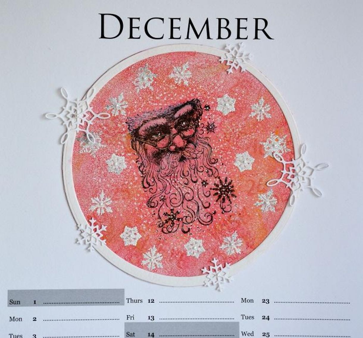 December Calendar Page Sylv 4
