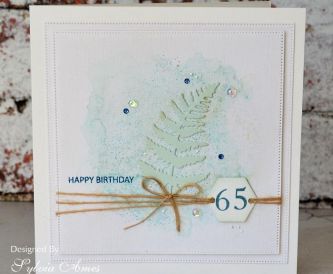 Aquamarine Coloured Birthday Card