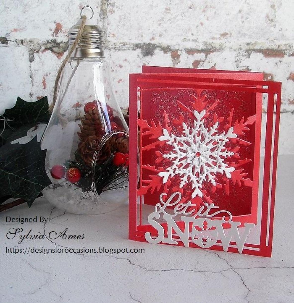 Pearlescent Tri Fold Snowflake Card 2