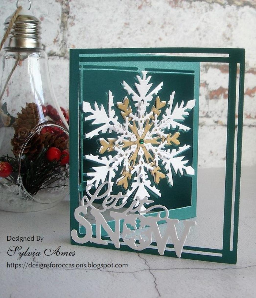 Pearlescent Tri Fold Snowflake Card 4