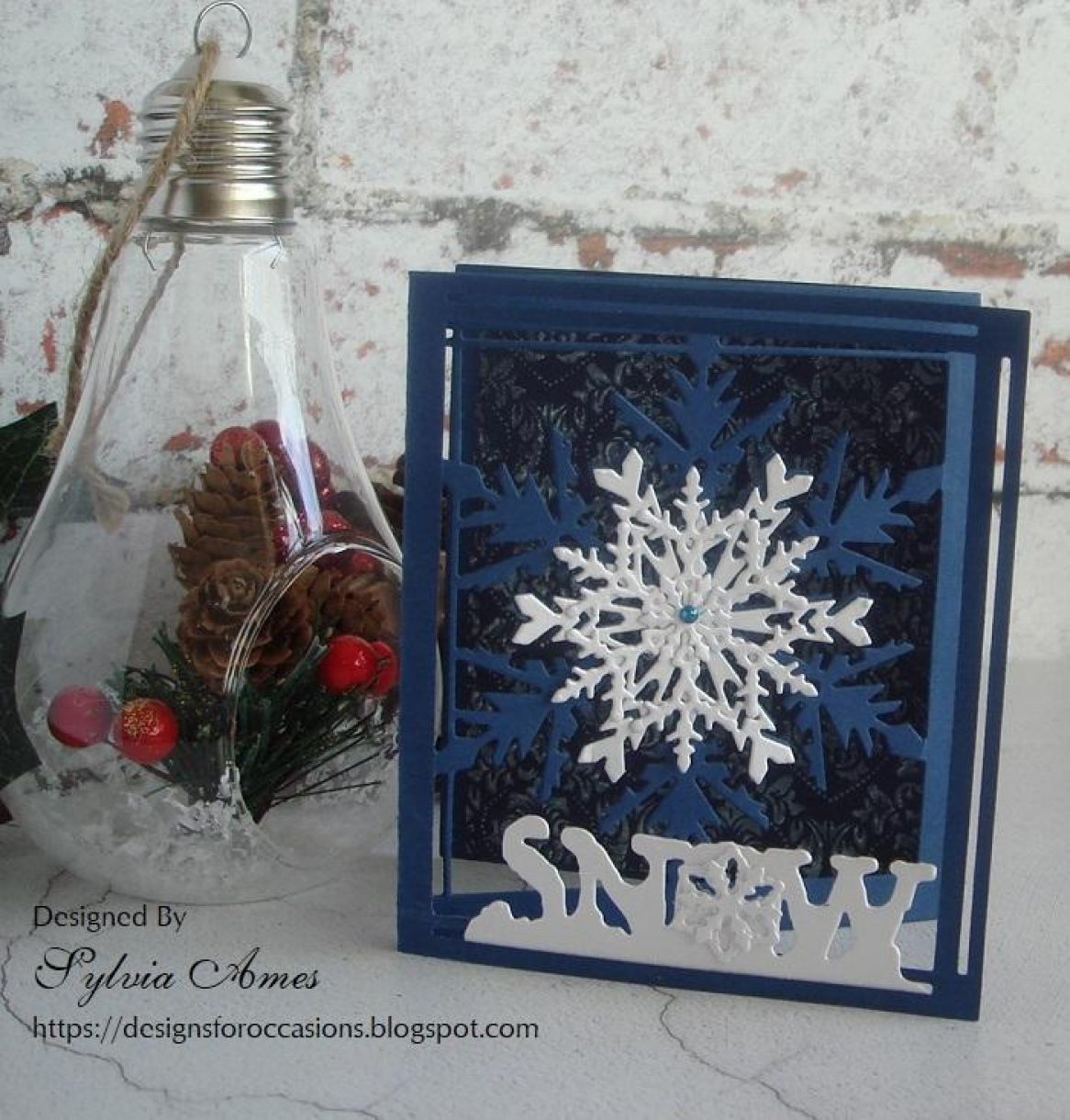 Pearlescent Tri Fold Snowflake Card 5