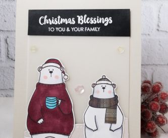 Polar Bears Christmas Blessings Card
