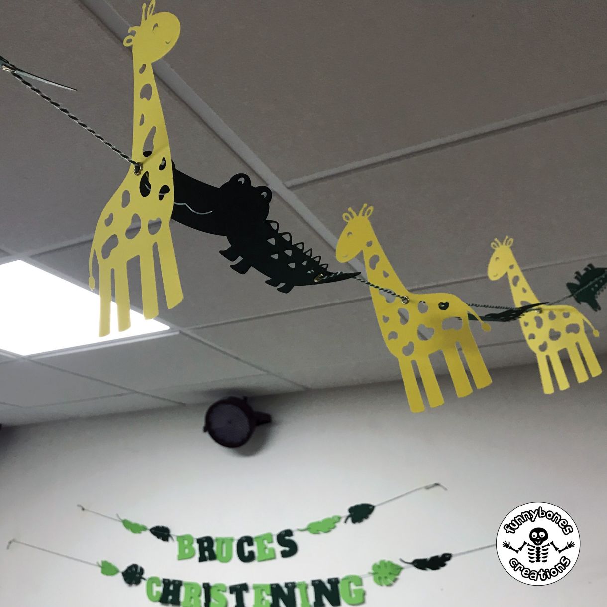 Giraffe and crocodile bunting