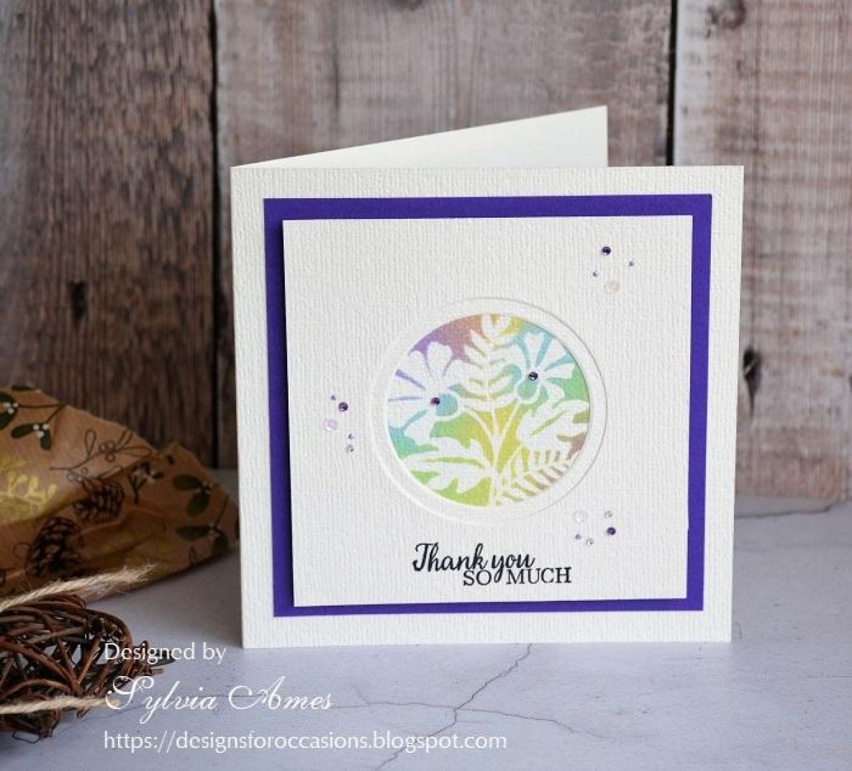 Double Aperture Thank You Card Tutorial 6