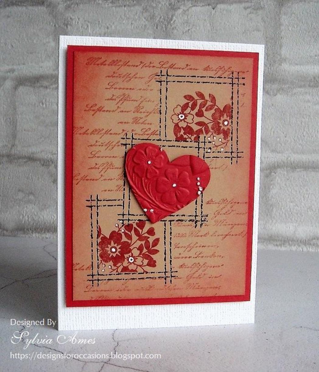 Stamped Valentine With Embossed Heart 4
