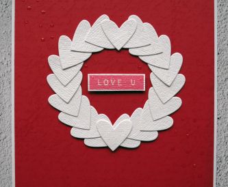 Heart Wreath Valentine's Day Card