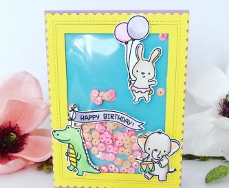 A Fun Animal Birthday Shaker Card