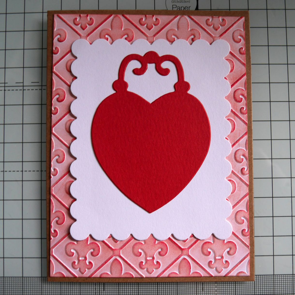 Love Heart Embossed Card Nm 4