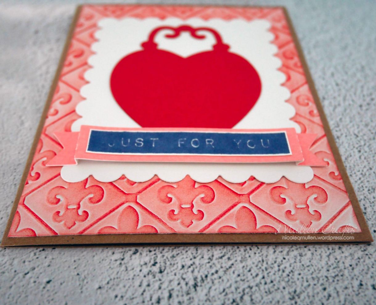 Love Heart Embossed Card Nm 7