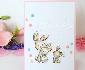 A Cute Bunny Thanks Card