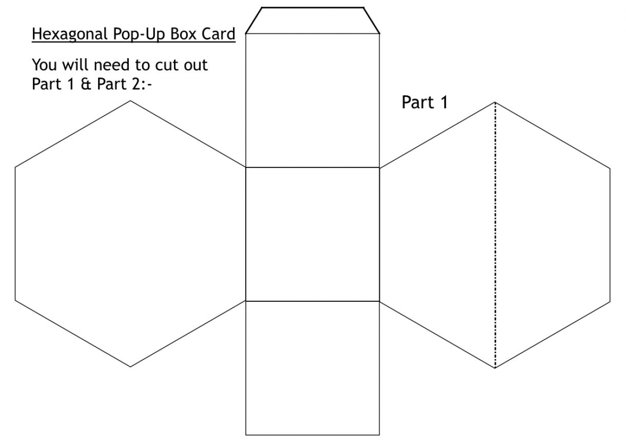 Hexagonal Pop Up Box Card 1