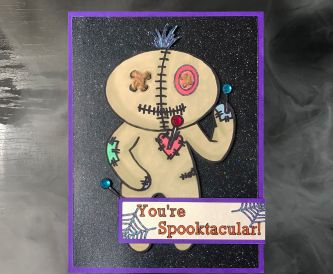 Voodoo Doll Halloween Card