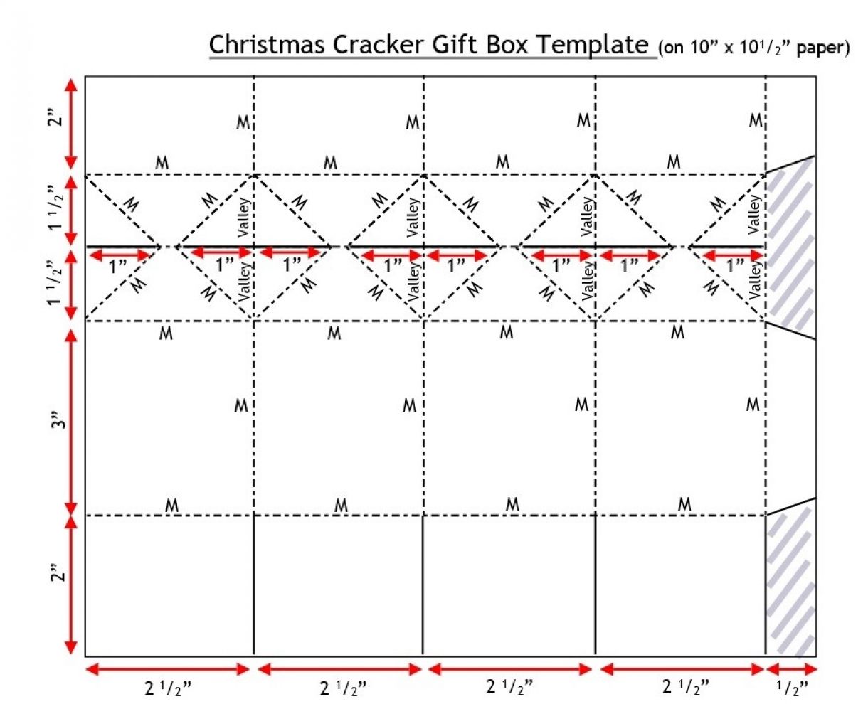 Christmas Cracker Gift Box Template