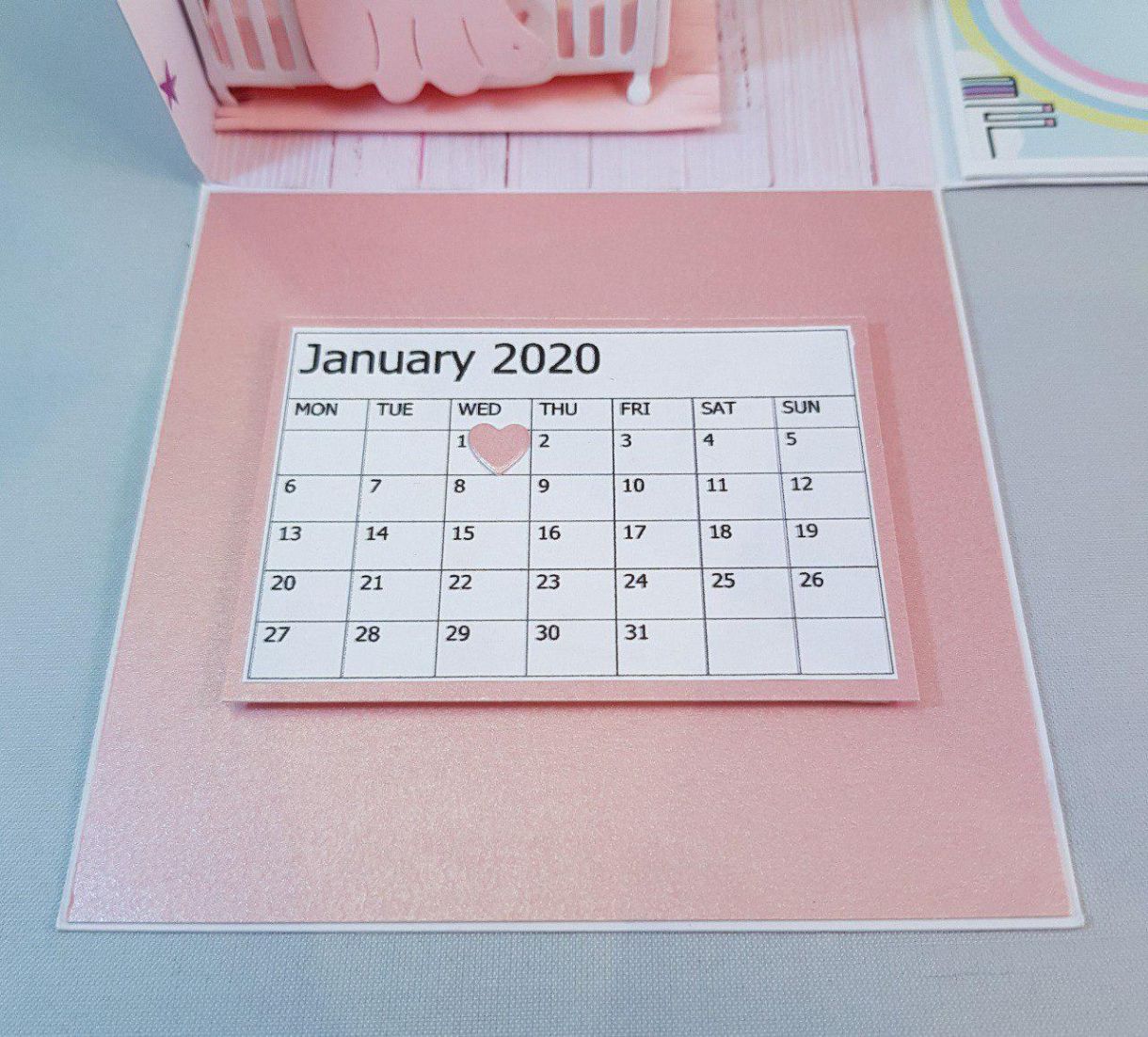 Exp Box Nursery Pink Calendar