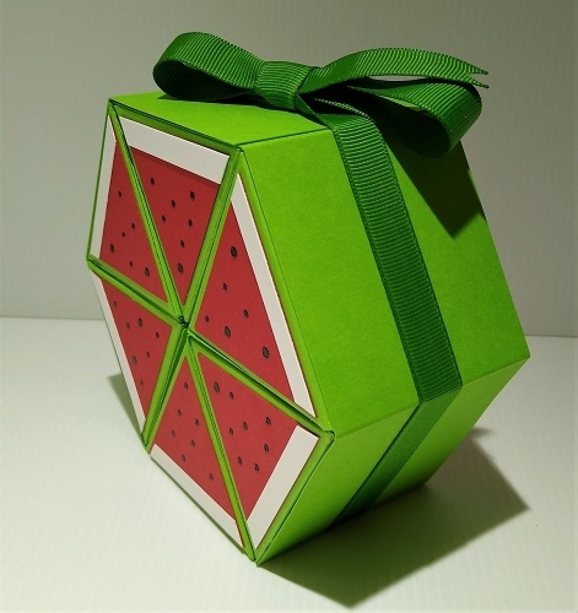 Hexagonal Roll Up Watermelon Gift Box 2