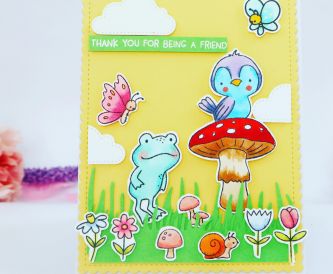 A bright And Colourful Spring Friend Card