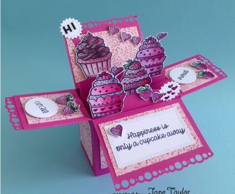 Jane Cupcake Box Card 1J