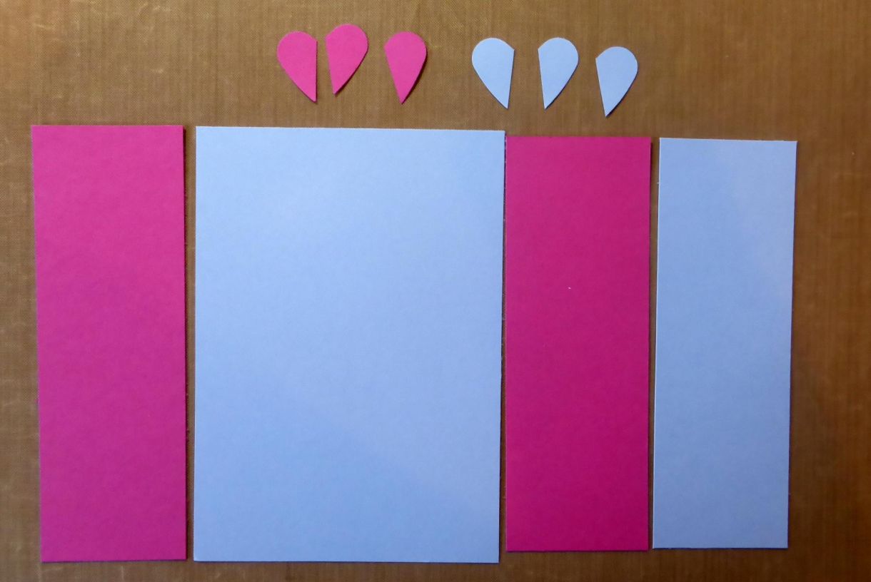 Blue Pink Heart Card 1