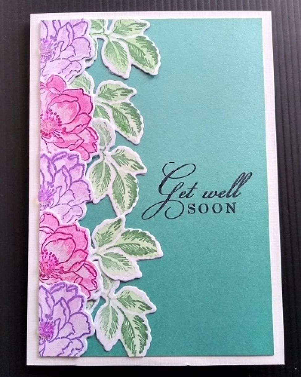 Die Cut Flower Cards using Pink & Turquoise