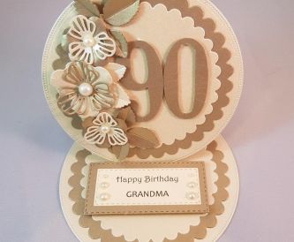 90th Birthday Easel Card