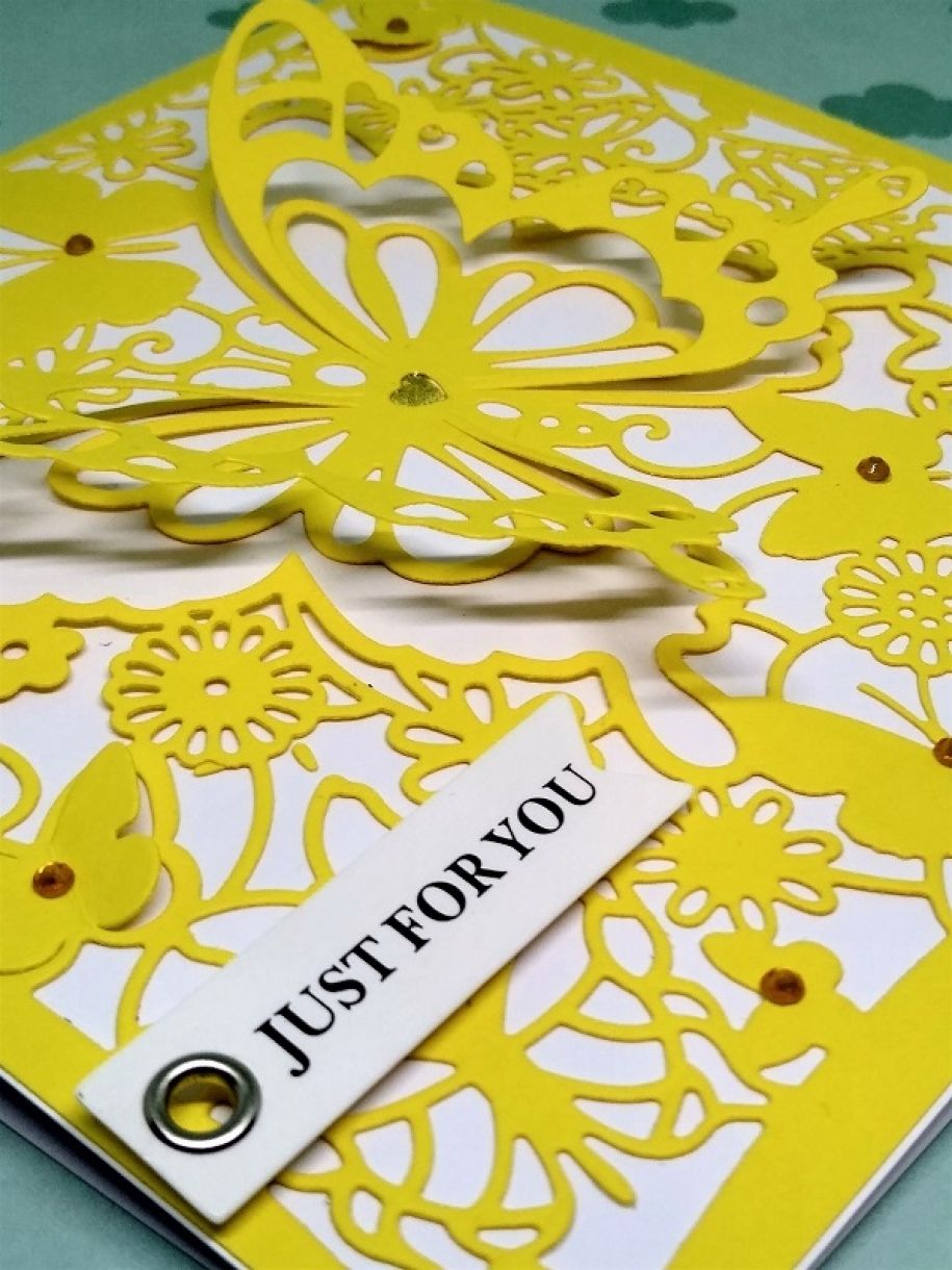 Yellow Die Cut Card 3