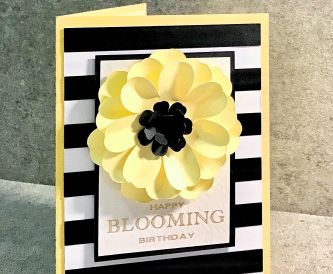 Yellow Summery Flower Birthday Card