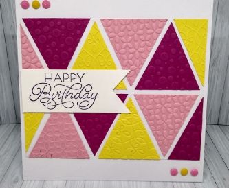 Embossed Geometric Birthday Card