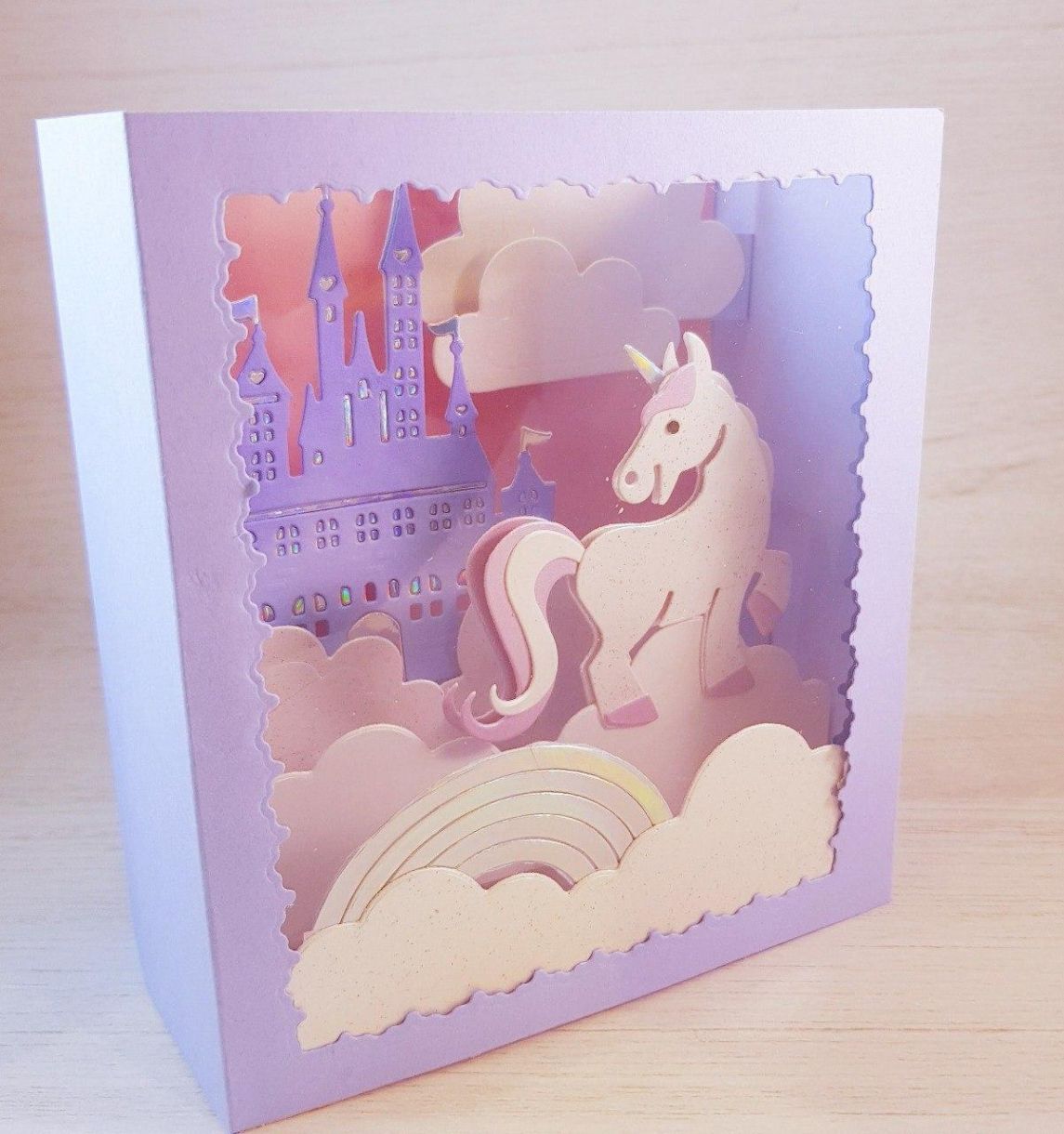 Unicorn Card Pack Side Shadow Box 2