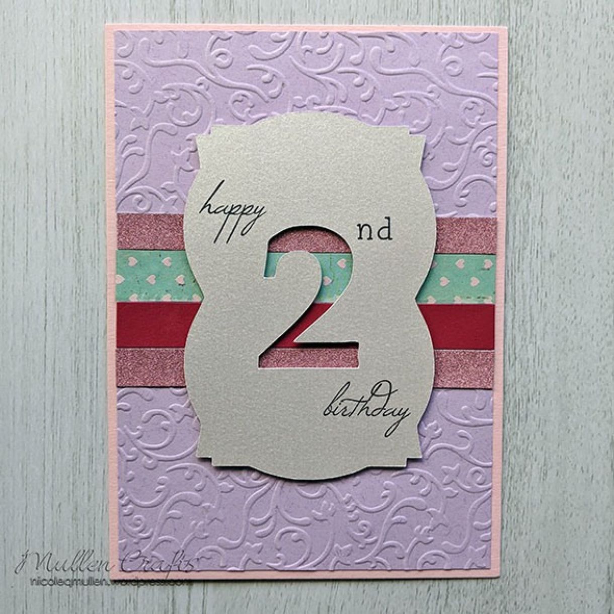 Nm Blue And Pink 2Nd Bday Card 8