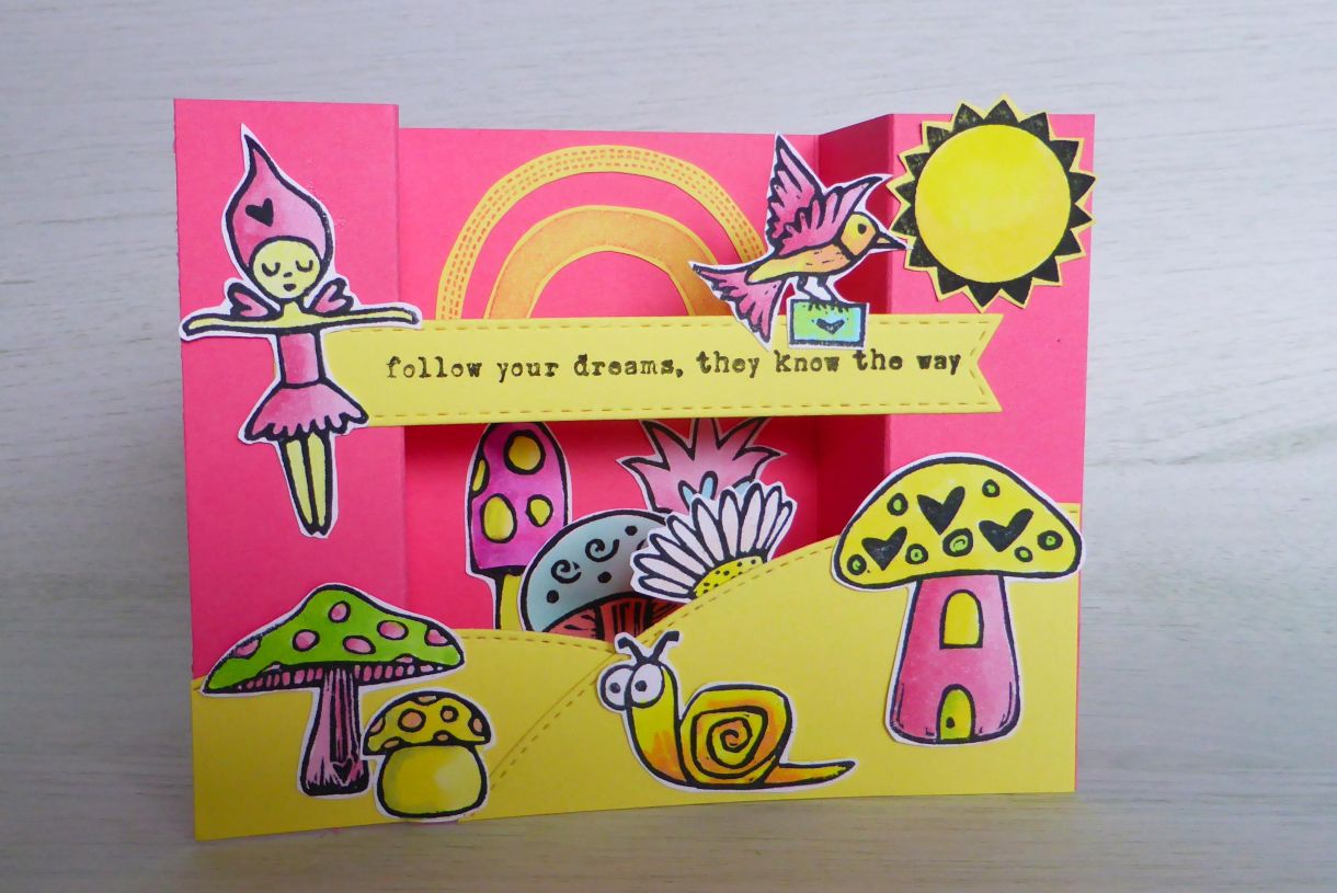 Jane Pink And Yellow Bridge Card 7