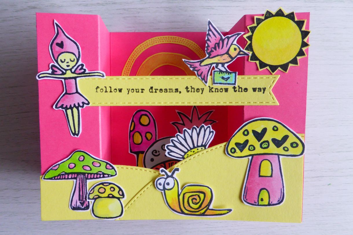 Jane Pink And Yellow Bridge Card 9